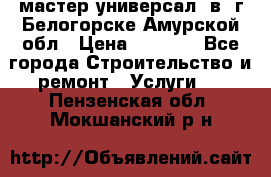мастер универсал  в  г.Белогорске Амурской обл › Цена ­ 3 000 - Все города Строительство и ремонт » Услуги   . Пензенская обл.,Мокшанский р-н